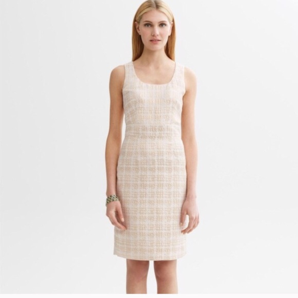 Banana Republic Gold Houndstooth sheath Dress